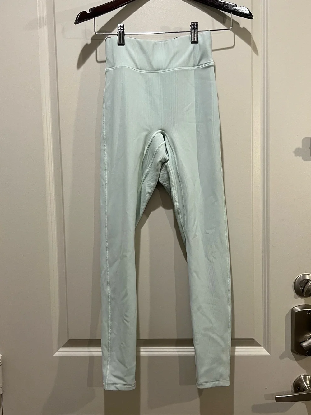 Bandier Seafoam Ribbed High Waist Leggings XS NWOT